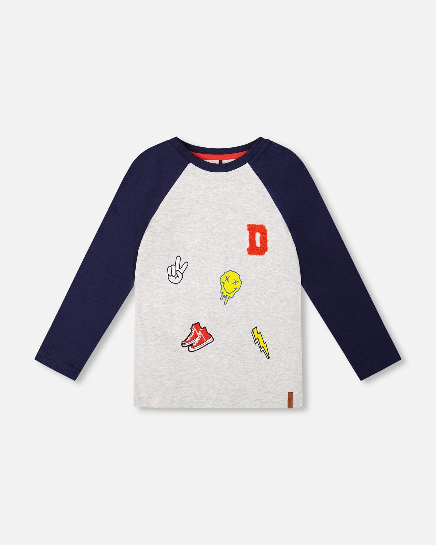Organic Cotton Raglan Sleeve Tee Shirt Light Heather Grey-0