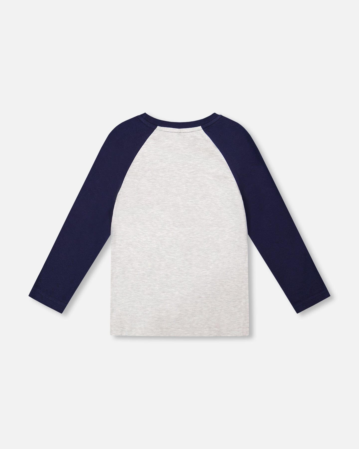 Organic Cotton Raglan Sleeve Tee Shirt Light Heather Grey-2