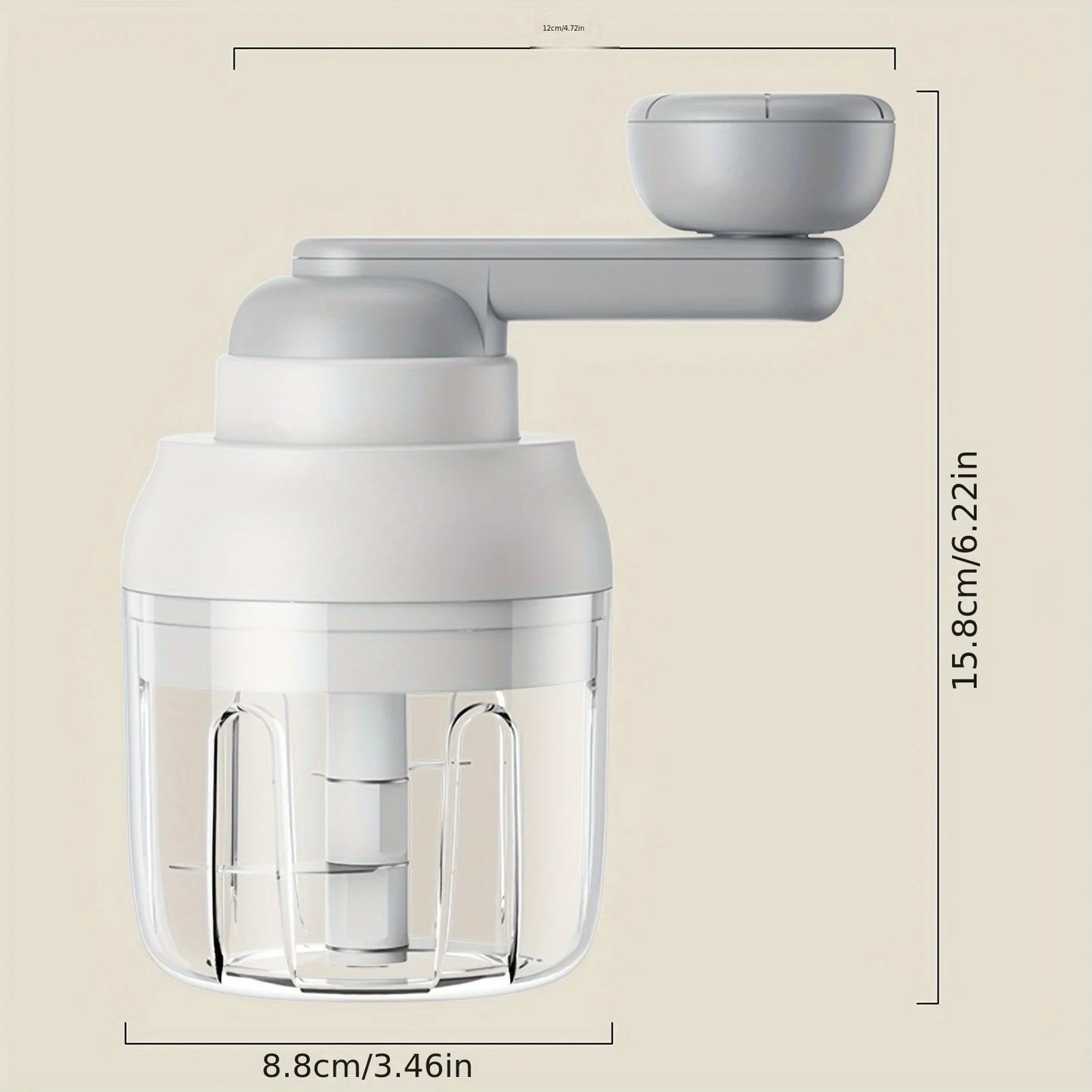 1pc Multi functional manual food processor - vegetable and garlic grinder