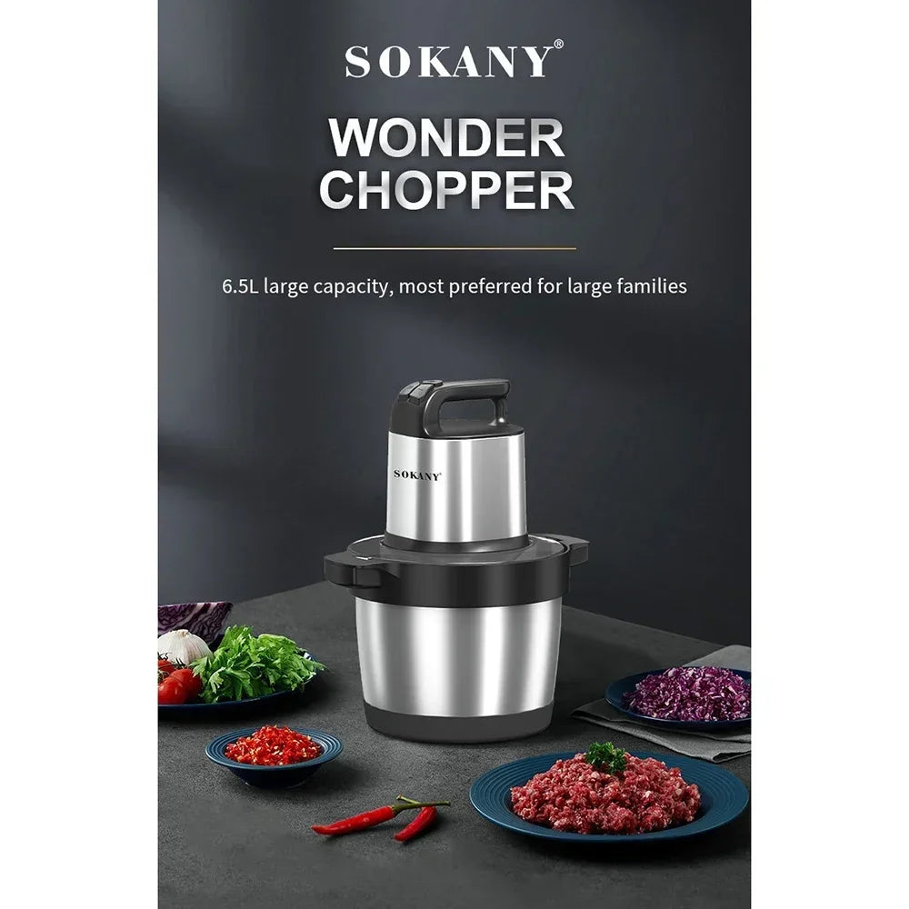 Food Chopper, 6.5L Food Processor 1500W Electric Meat Grinder, for Kitchen, Vegetable, Onion, Garlic, Salad, Baby Food, Nuts