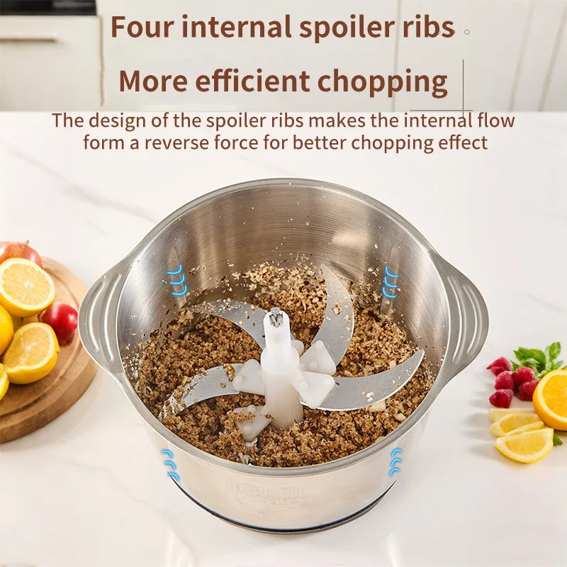5L Electric Food Chopper Vegetable Chopper Small Food Processor Meat Grinder Mixer Electric Dicer Baby Food Processor