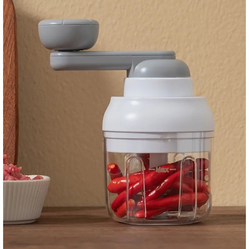 1pc Multi functional manual food processor - vegetable and garlic grinder