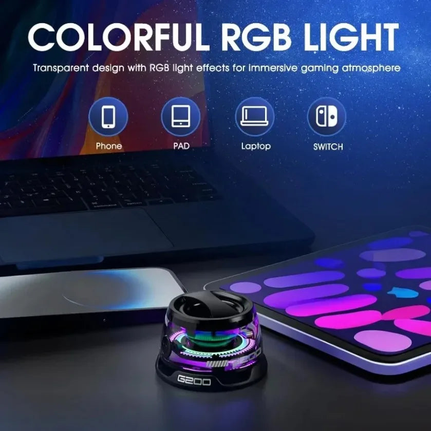 XIKCU Portable Mini Travel Stereo Outdoor Magnetic Bluetooth Speaker Wireless with RGB Color Light and Phone Holder for ios