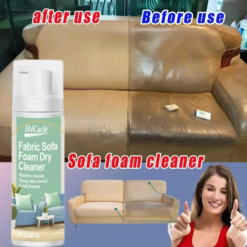 Fabric Sofa Foam Dry Cleaner Multi-Functional Cleaning Solution Clothing Stain Remover for Carpet Curtain No Water Needed Agent