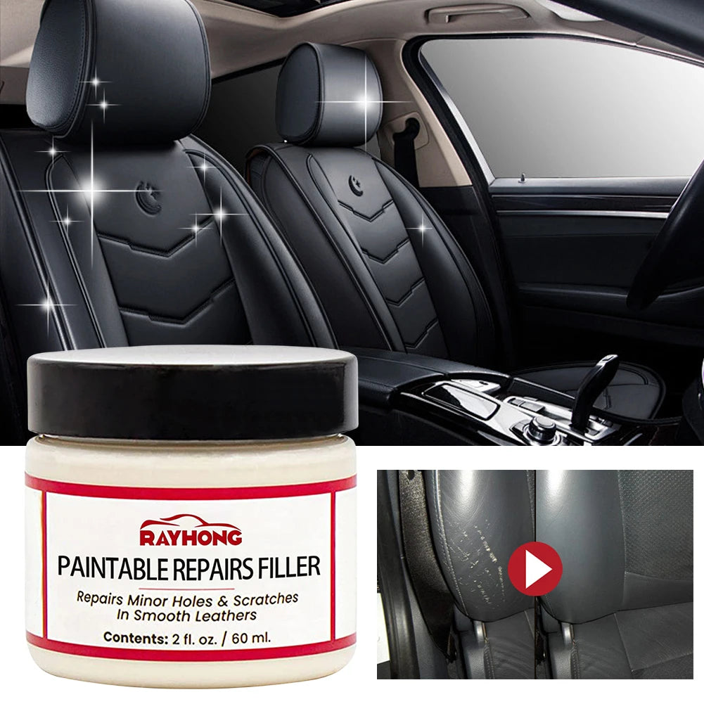 60/20ml Leather Filling Paste Natural Leather Filler Repair Compound Leather Restoration Cream For Tears Crack Burns Holes Fille