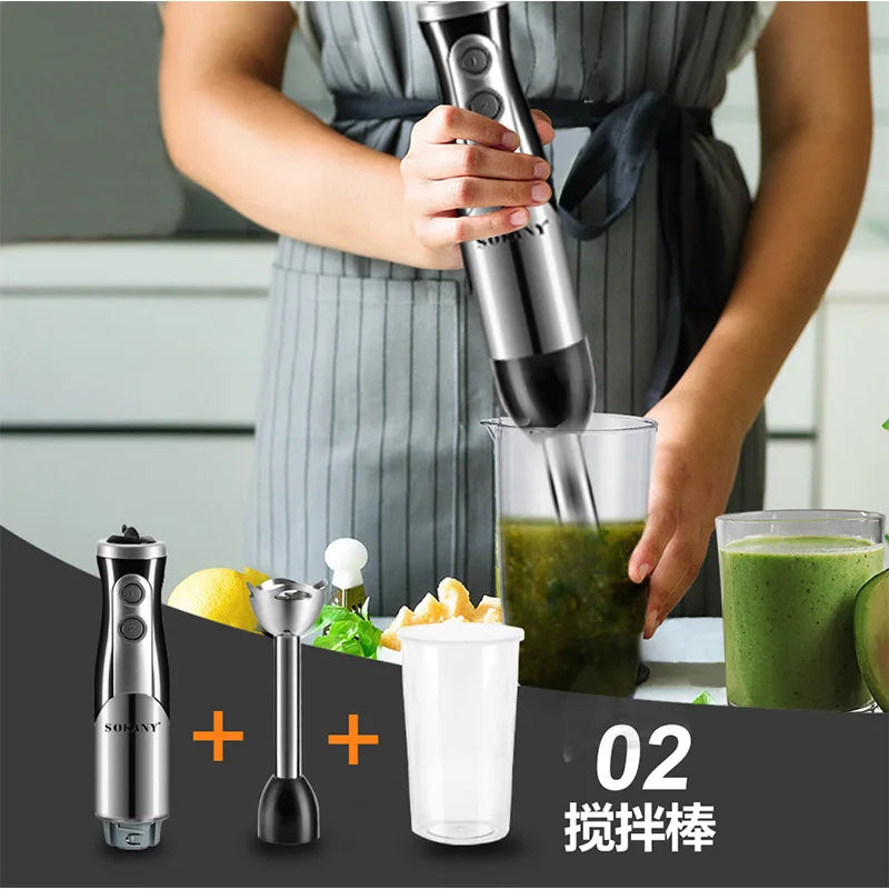 8-in-1 Electric Food Processor, Multifunctional with Chopper Blender Grinder for Shakes, Purees and Vegetables