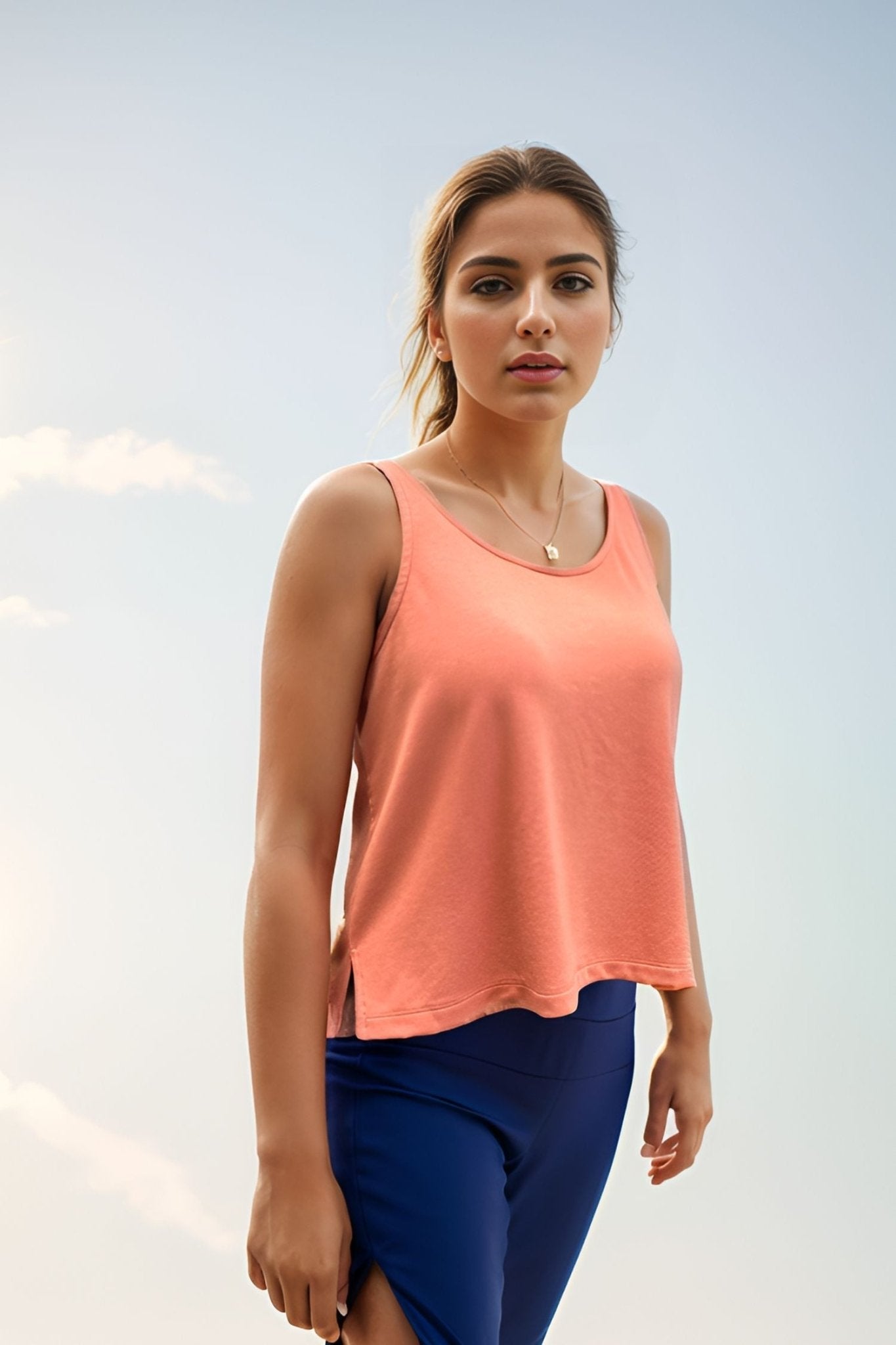 Ladies' Bamboo Cropped Tank-1